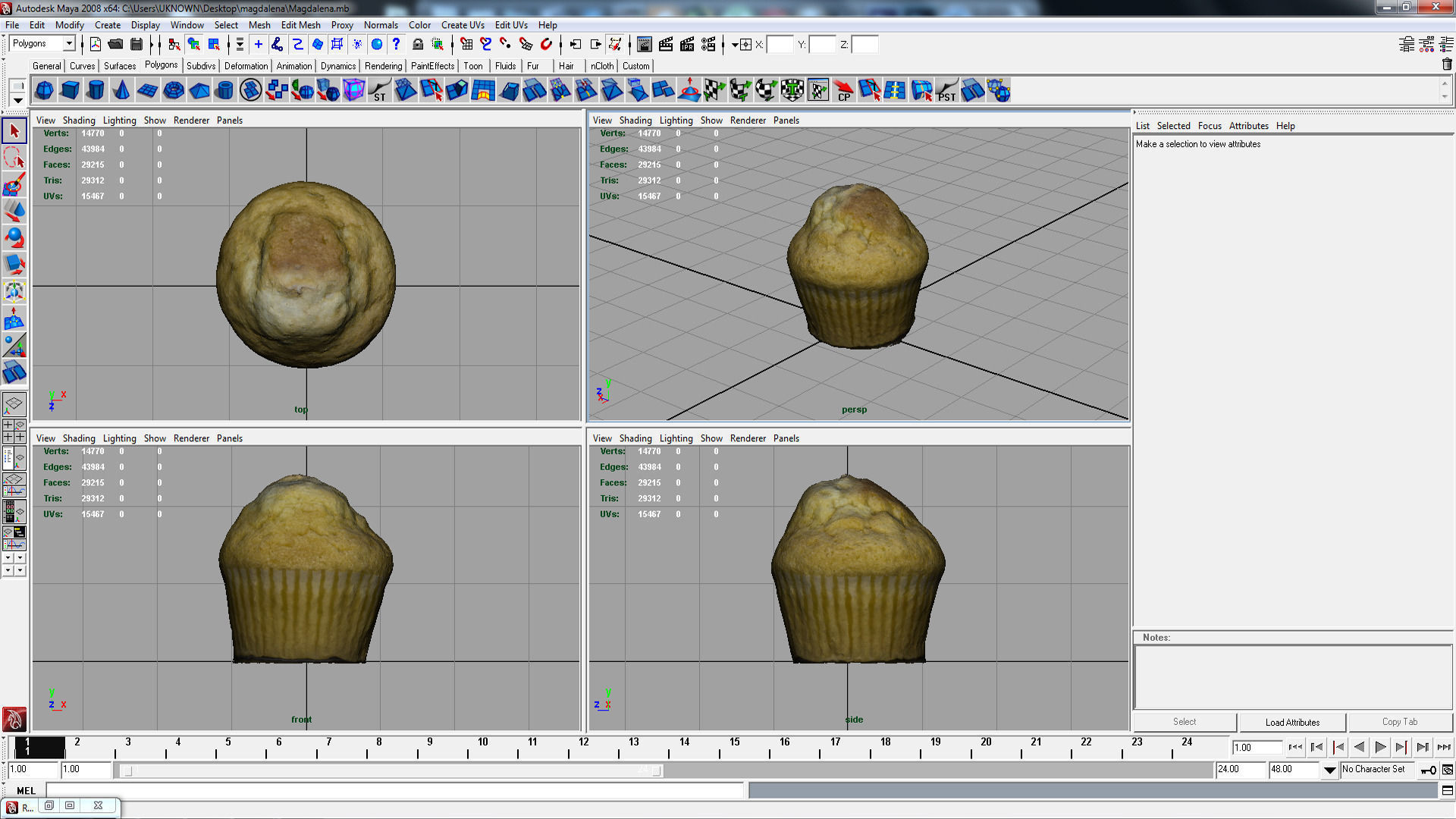 Cupcake muffin 3D model_4
