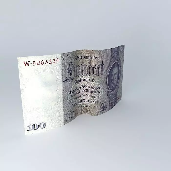 Germany WW2 100 REICHSMARK 1942 Free 3D model_0