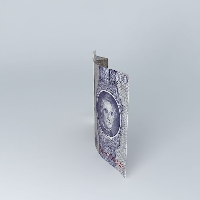 Germany WW2 100 REICHSMARK 1942 Free 3D model_2