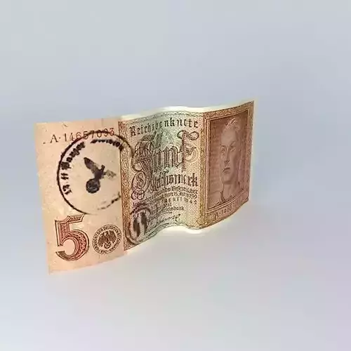 Germany WW2 5 REICHSMARK Recruitment Banknote 1942