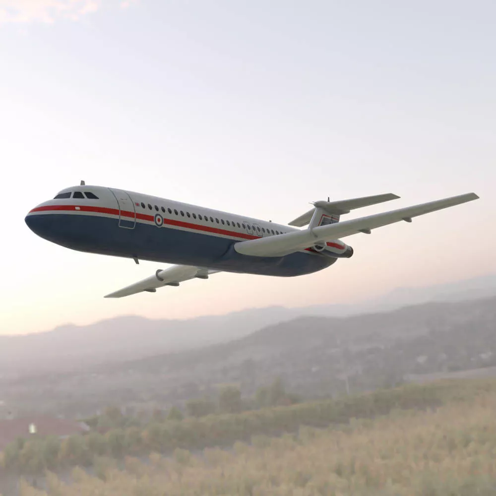 British Aircraft Corp 500 Low-poly 3D model