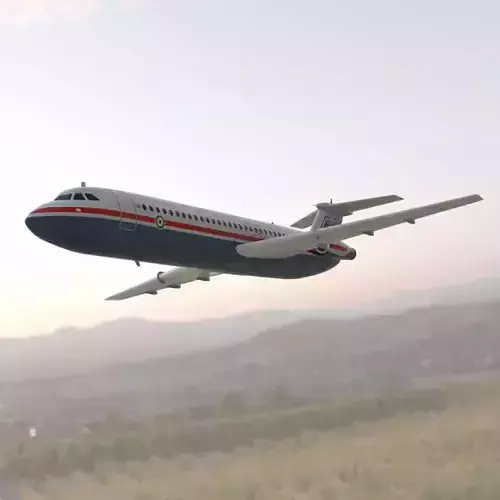 British Aircraft Corp 500 Low-poly 3D model