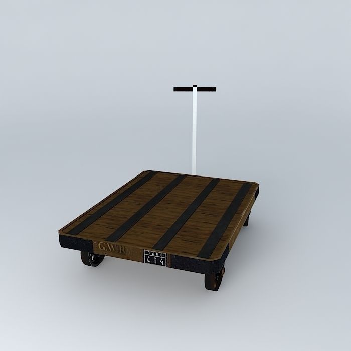 Eco Rail Track Platform Bogie Dummy Old Steam Days Free 3D model_1