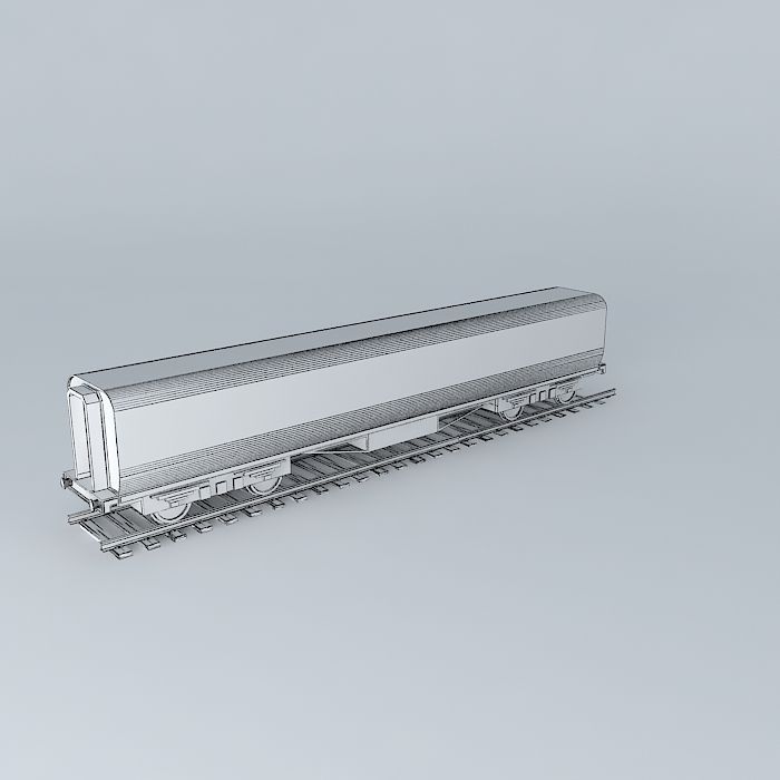 Eco Rail Track 1st Class Carriage,DummyOld Steam Days Free 3D model_4