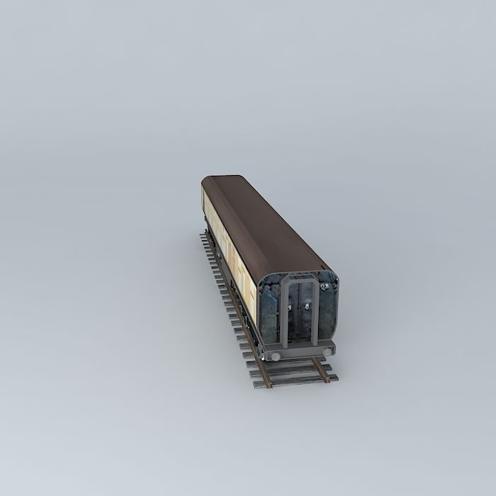 Eco Rail Track 1st Class Carriage,DummyOld Steam Days Free 3D model_2