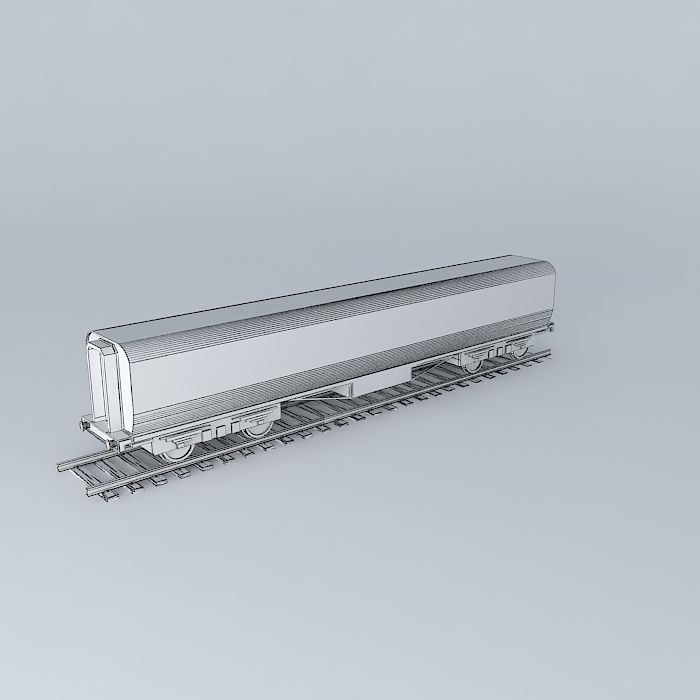 Eco Rail Track 1st Class Carriage,DummyOld Steam Days Free 3D model_3