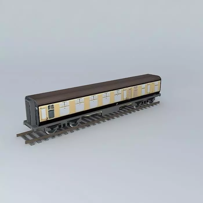 Eco Rail Track 1st Class Carriage,DummyOld Steam Days Free 3D model_0