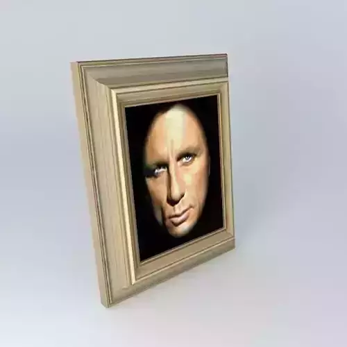 Famous People Daniel Craig Eyes Illusion Free 3D model