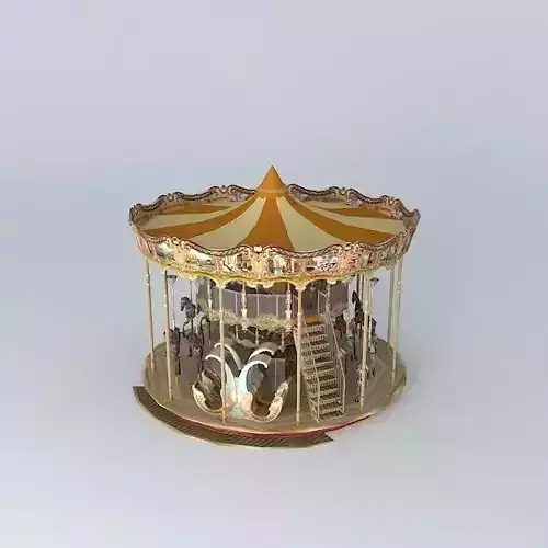 Venetian Carousel Blackpool North Pier Free 3D model