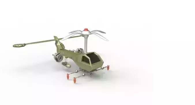Armed concept helicopter 3D model