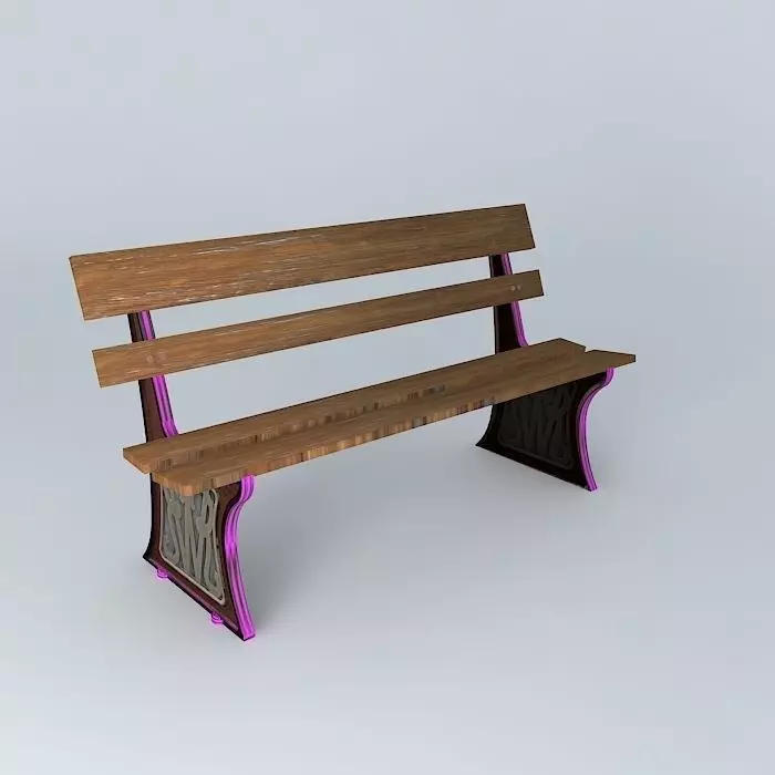 Eco Rail Track GWR Platform Bench Dummy Old Steam Days Free 3D model