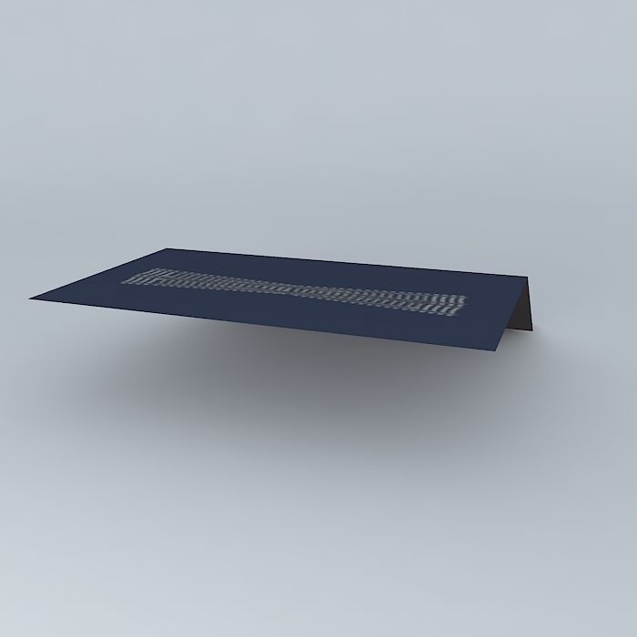 Rail Track Long Crossing Concrete Sleepers Free 3D model_1