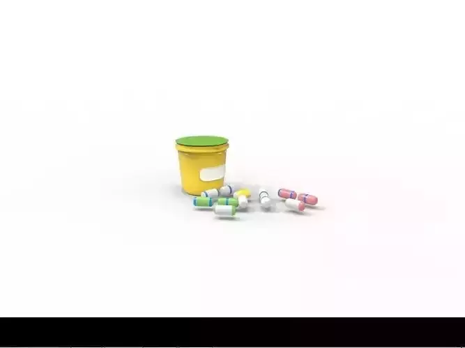 Pills pill bottle and