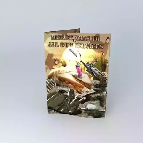 Merry Xmas to All Our Service Men Women Free 3D model