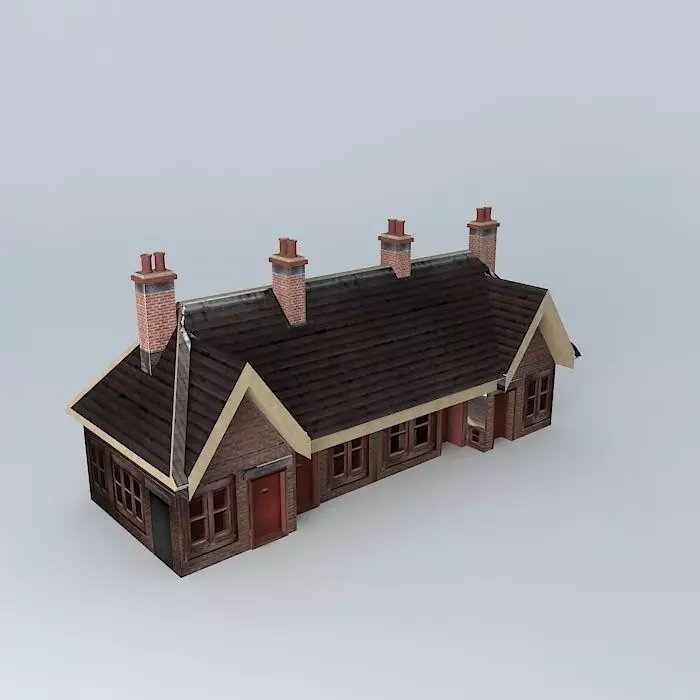 Eco Rail Track Station Dummy Old Steam Days Free 3D model