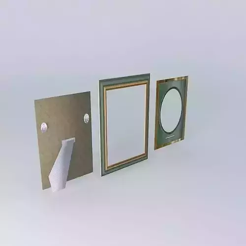 Picture FrameBespoke Regency Satin Oval Mount Free 3D model