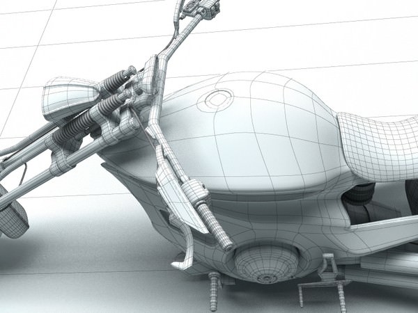 Custom Bike Motorcycle 3D model_6