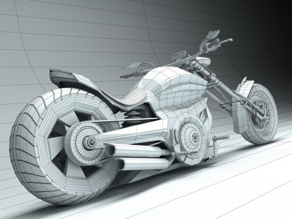 Custom Bike Motorcycle 3D model_7