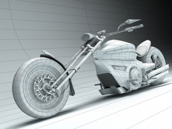 Custom Bike Motorcycle 3D model_4