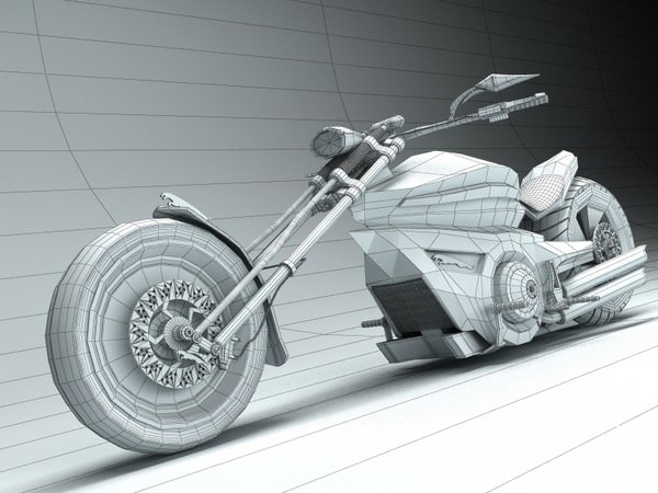 Custom Bike Motorcycle 3D model_8