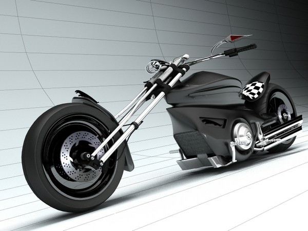 Custom Bike Motorcycle 3D model_1