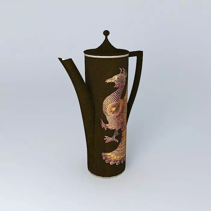 Portmeirion Pottery Coffee Jug Welsh borders Free 3D model