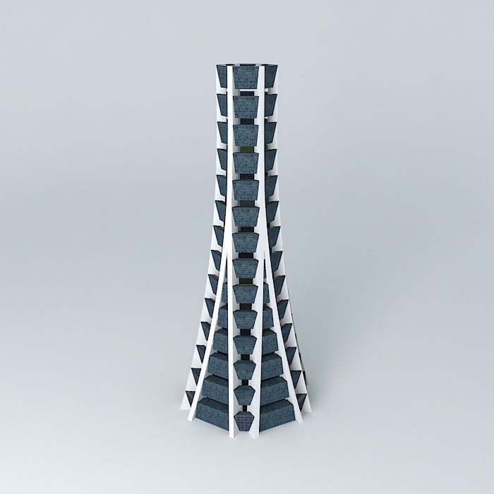 Sky City 3D model_2