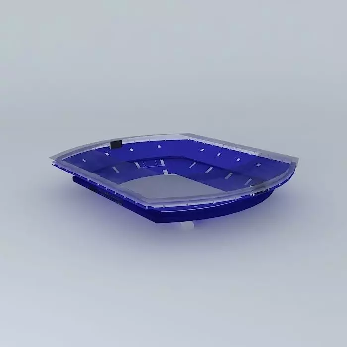 Stadium plastic tray 3D model_0