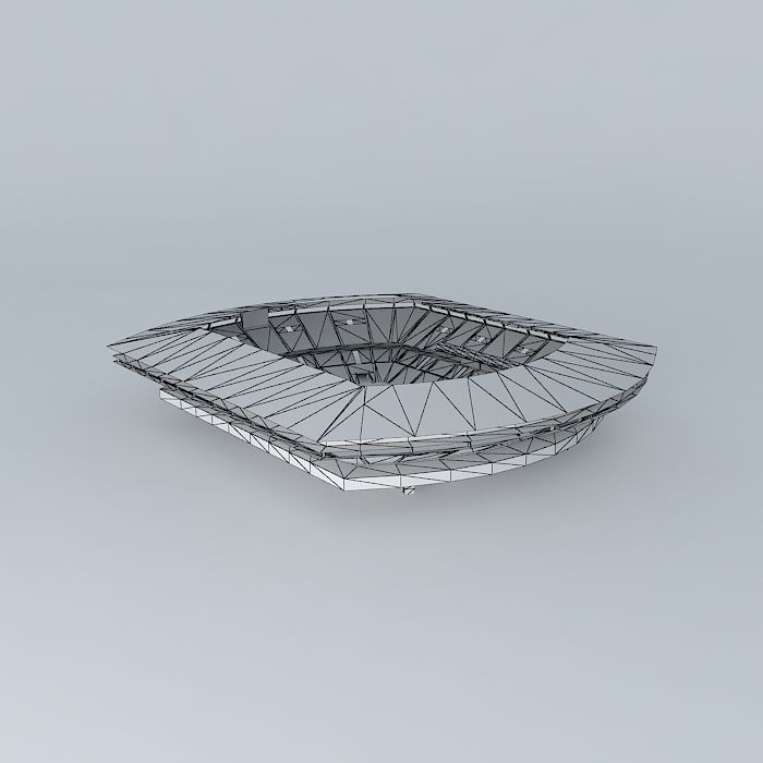 Stadium plastic tray 3D model_4