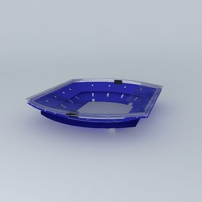 Stadium plastic tray 3D model_1