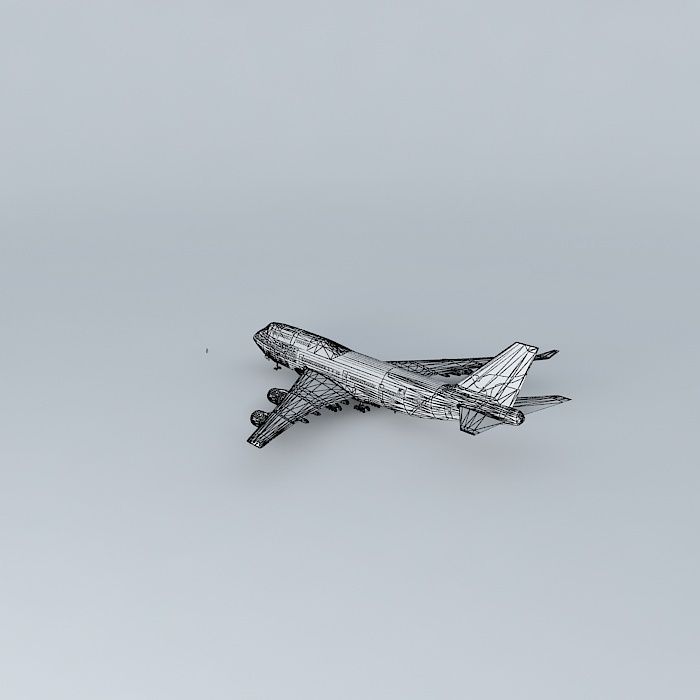 Boeing 747 400 3D model_4