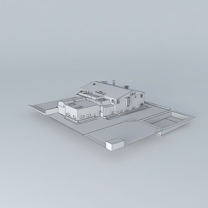 A large villa 3D model_4