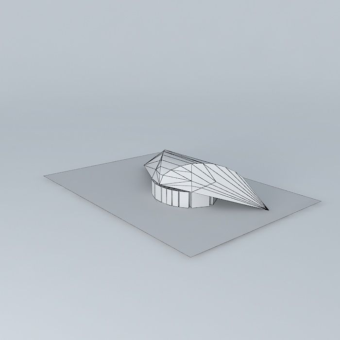 stadium piece of paper with leaf 3D model_3