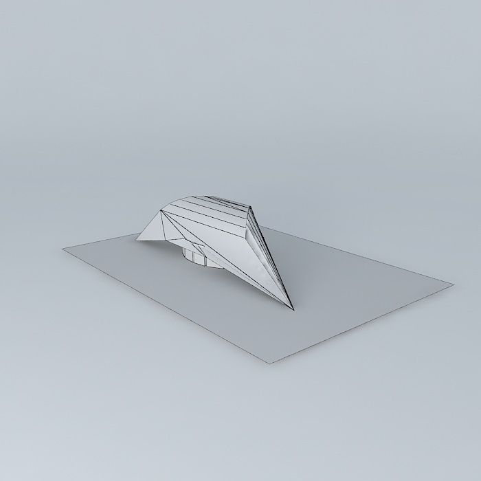 stadium piece of paper with leaf 3D model_4