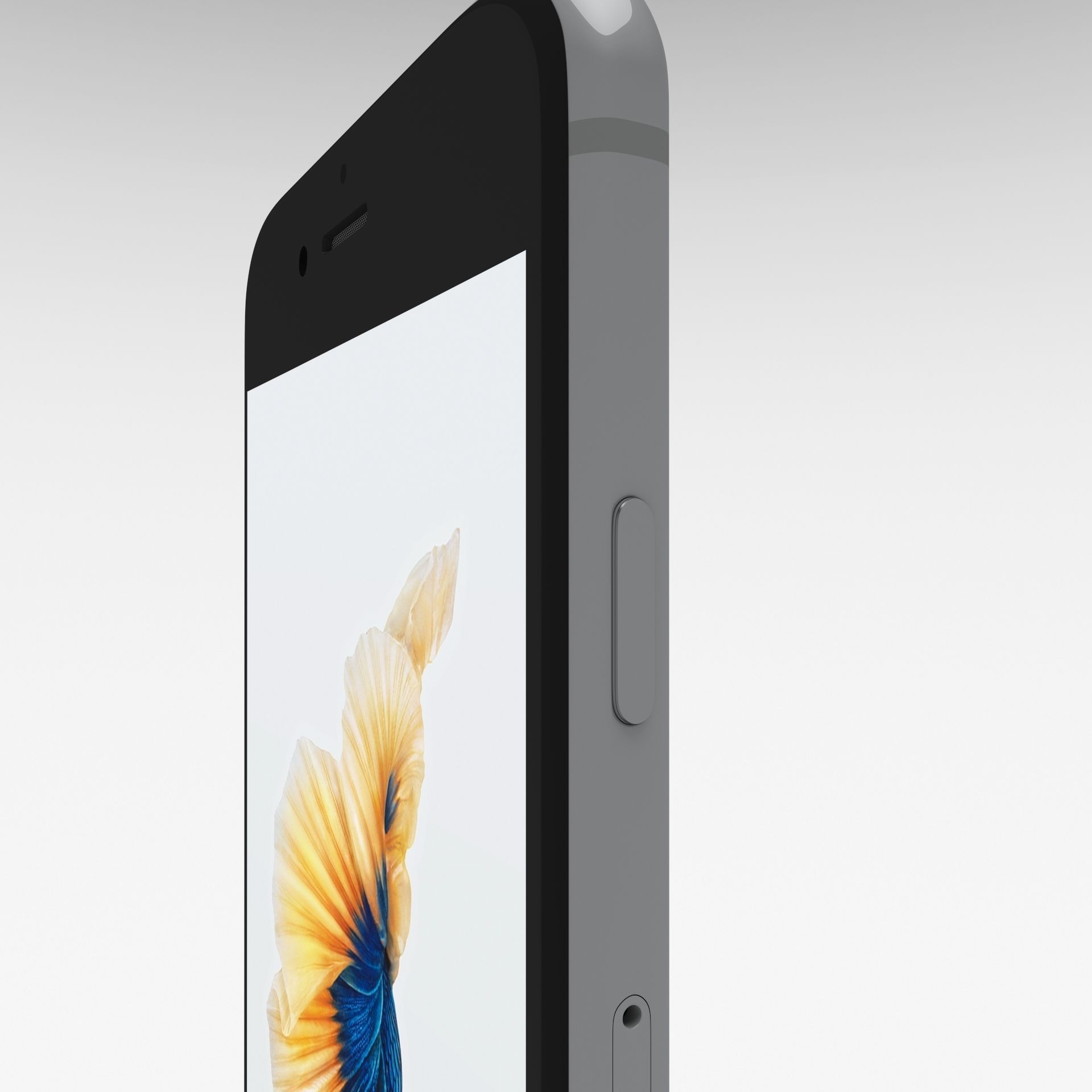 Iphone 6S Space Gray 3D model_3