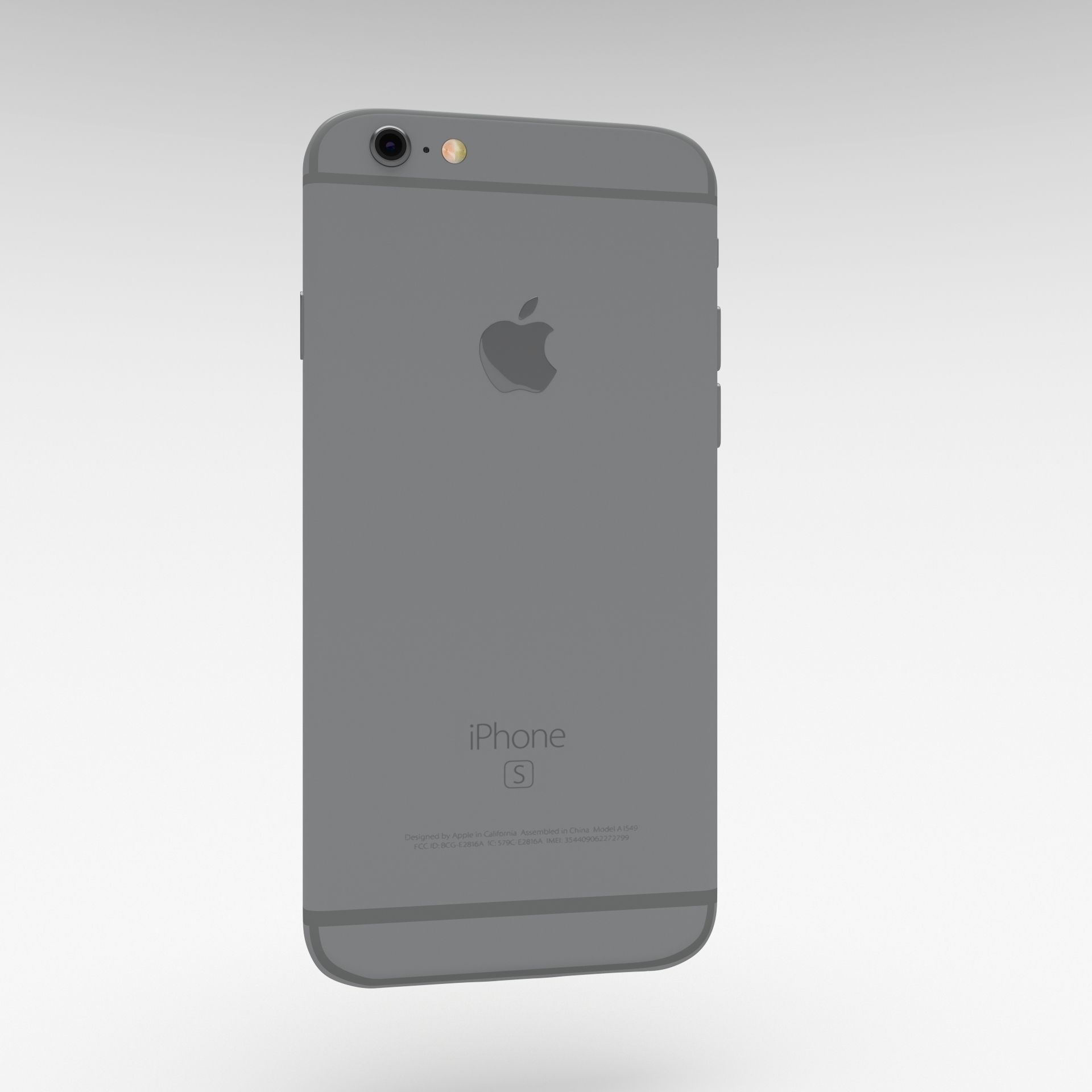 Iphone 6S Space Gray 3D model_6
