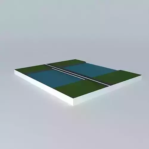 A bridge flat piece of land with lake in middle