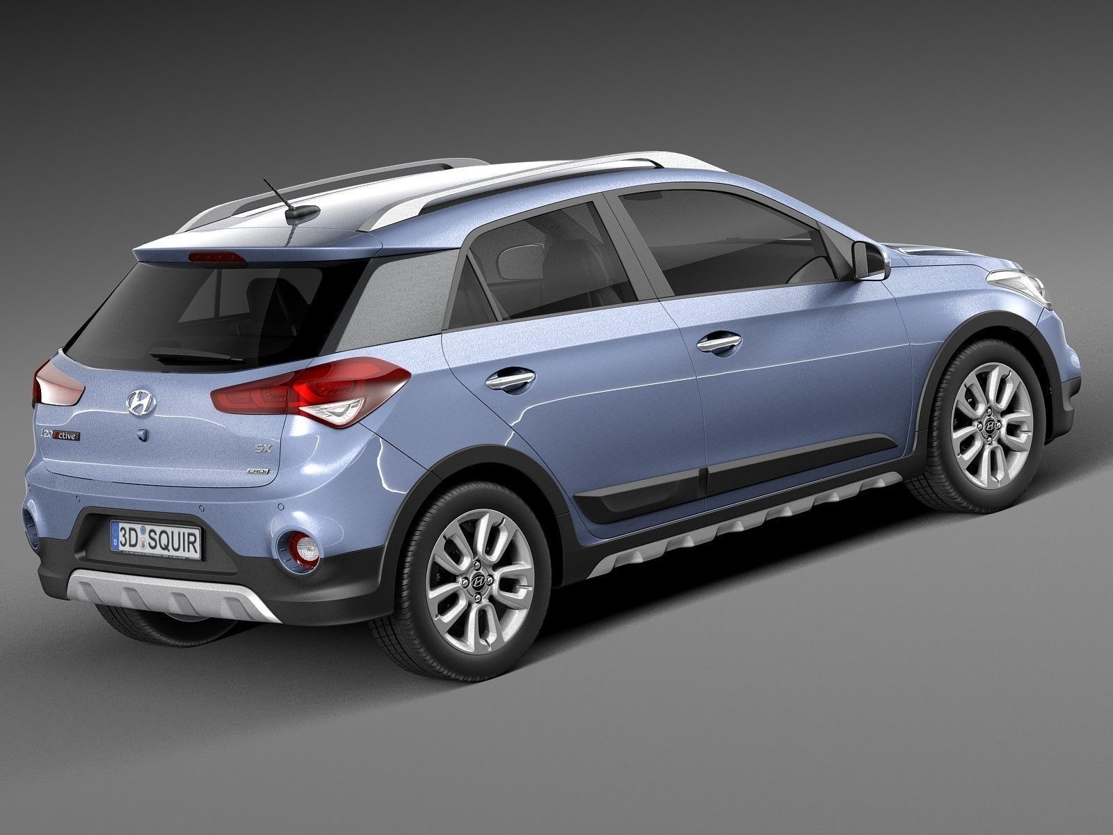 Hyundai i20 Active 2016 3D Model .max .obj .3ds .fbx .c4d .lwo .lw .lws