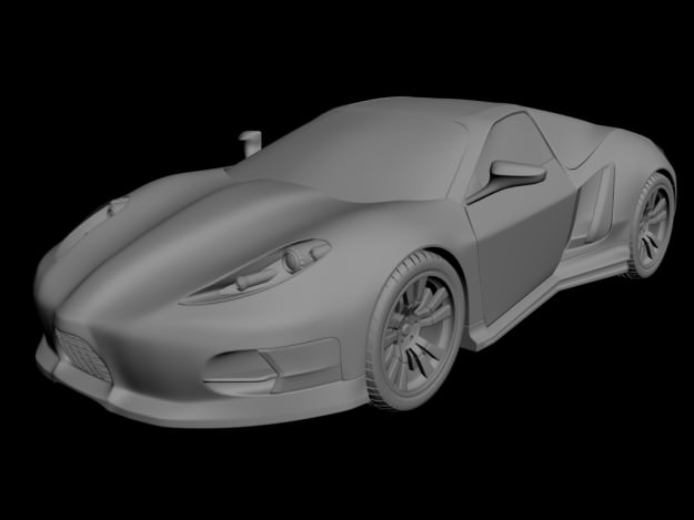 Concept Custom SuperSport Car 3 3D model_2