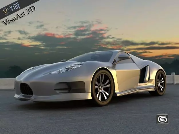 Concept Custom SuperSport Car 3 3D model_0