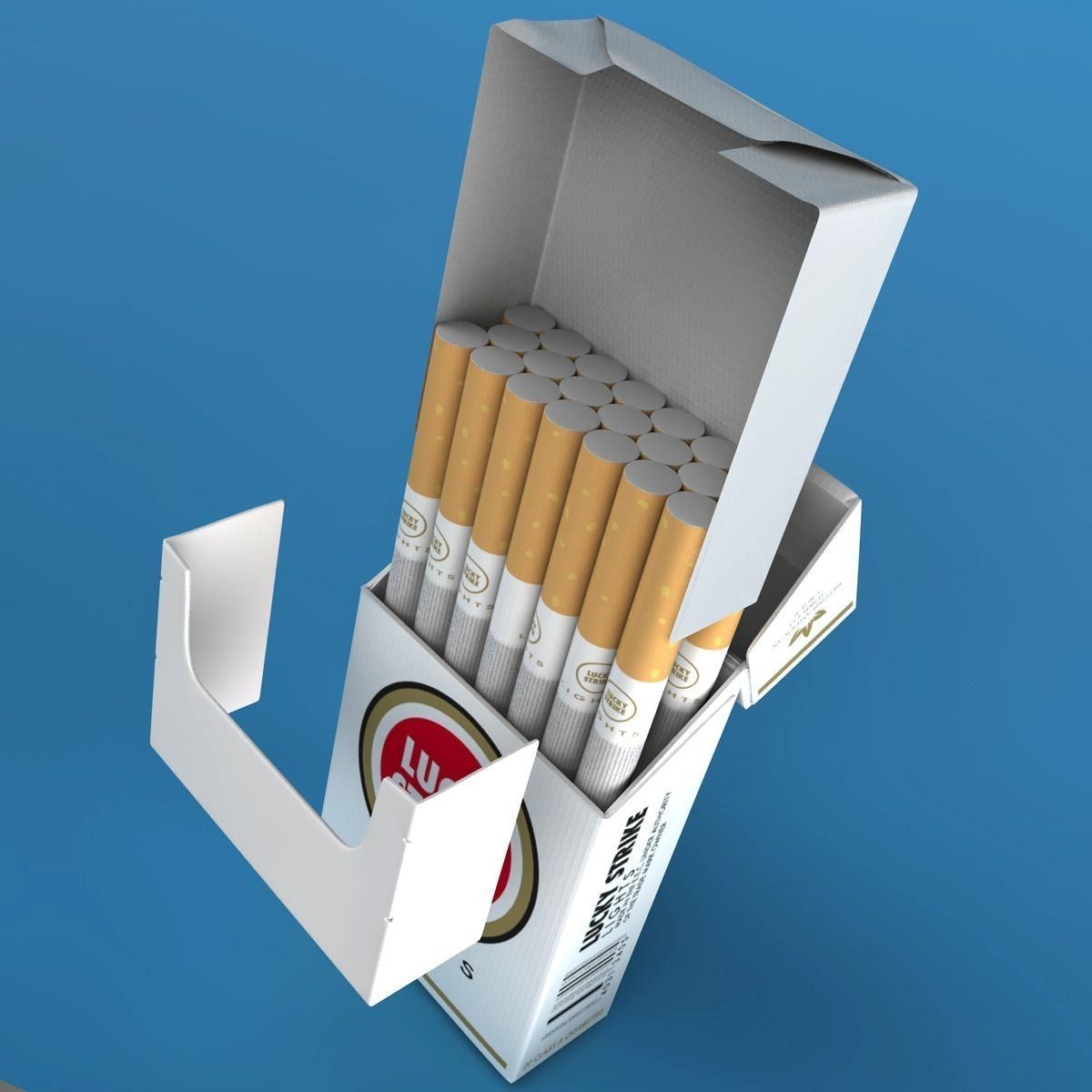 Realistic Cigarettes Pack - RIGGED 3D model_19