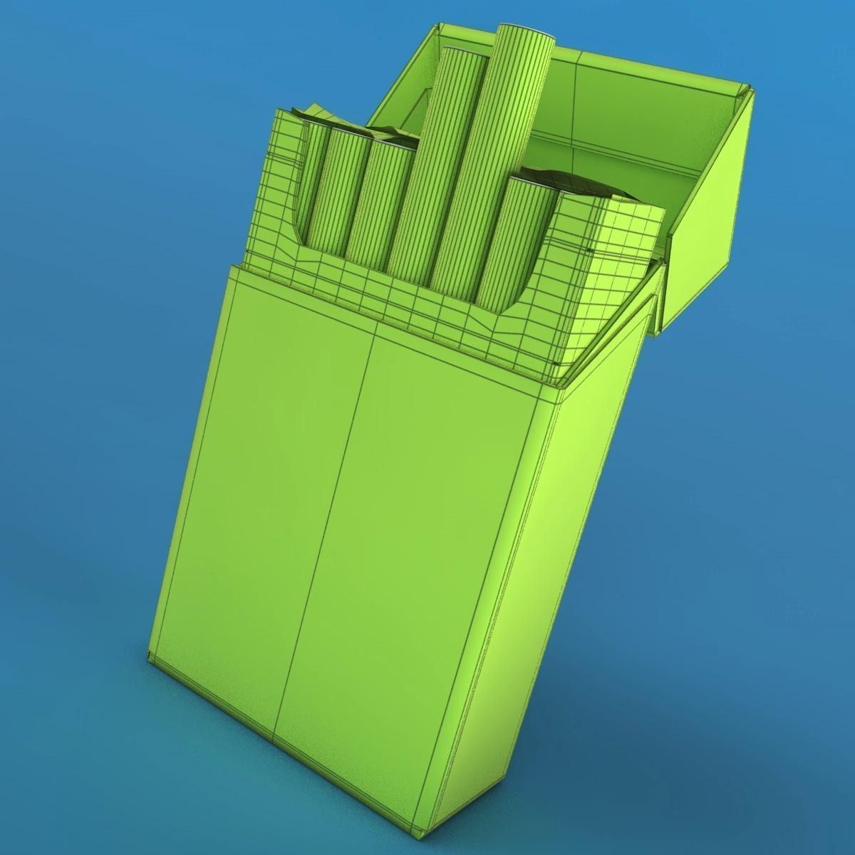 Realistic Cigarettes Pack - RIGGED 3D model_14