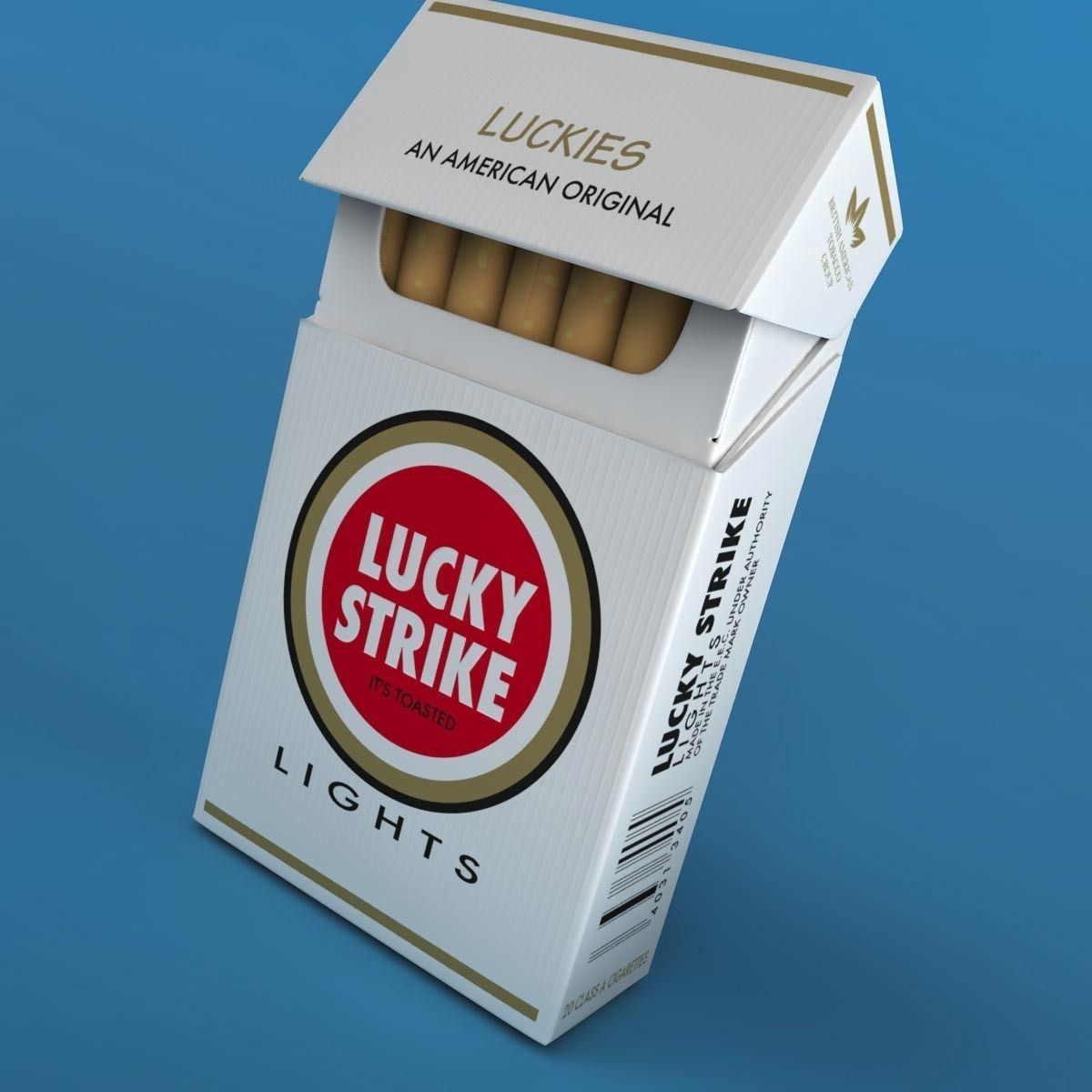 Realistic Cigarettes Pack - RIGGED 3D model_2