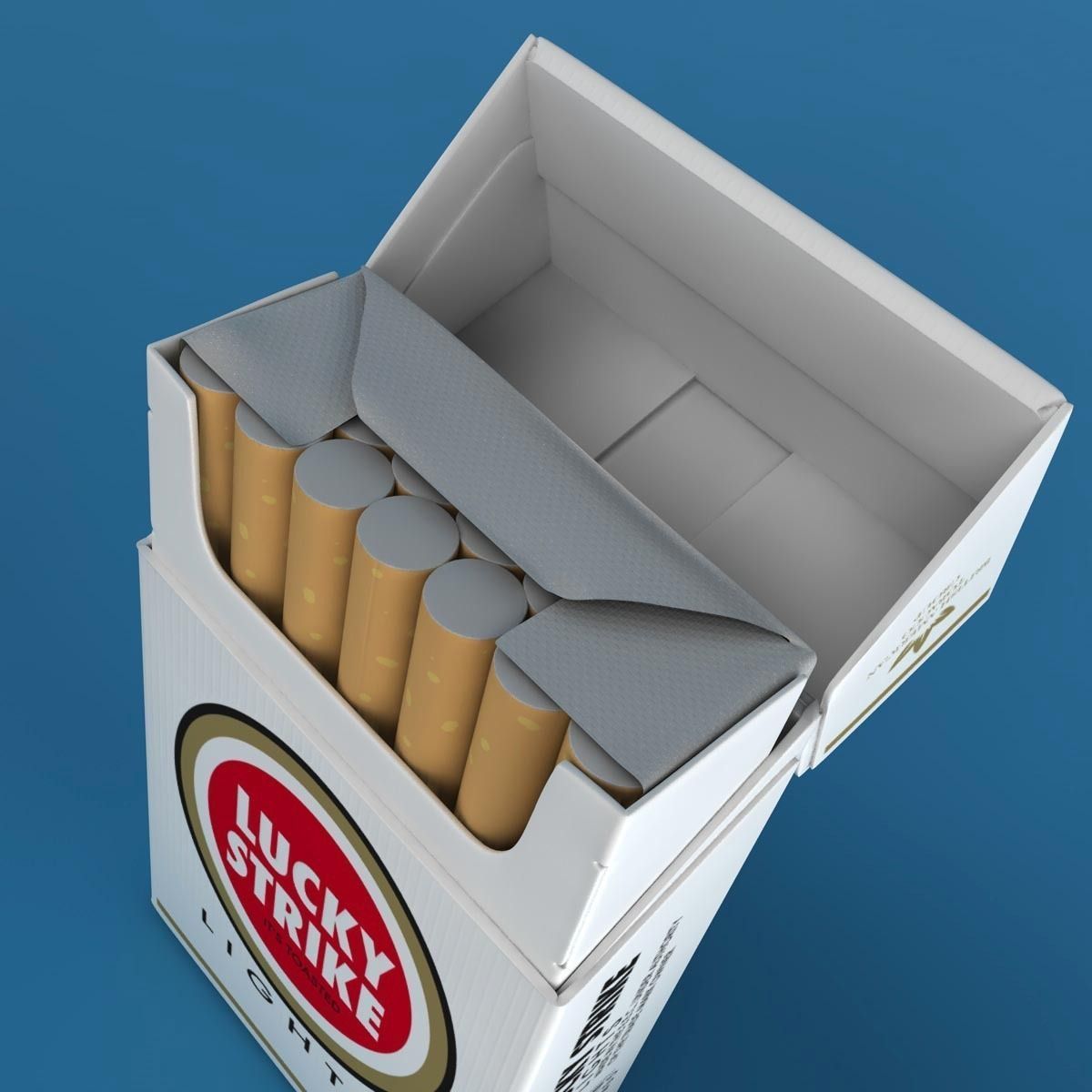 Realistic Cigarettes Pack - RIGGED 3D model_8