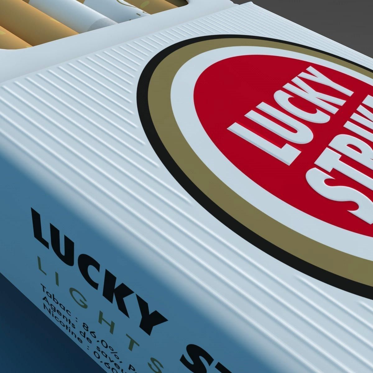 Realistic Cigarettes Pack - RIGGED 3D model_11