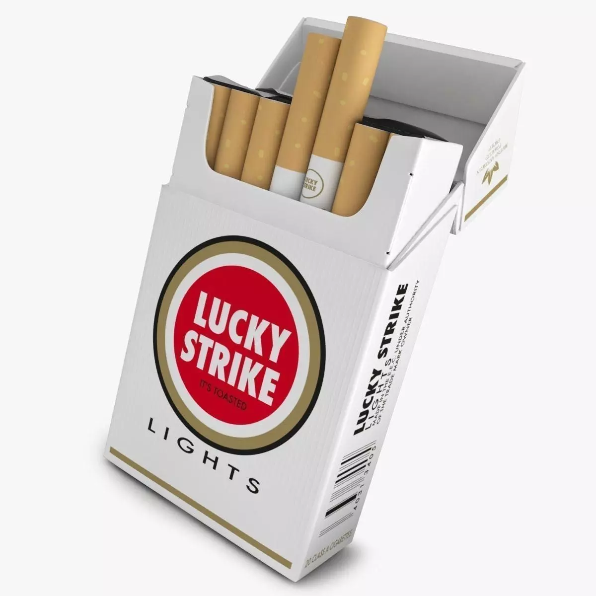 Realistic Cigarettes Pack - RIGGED 3D model_0