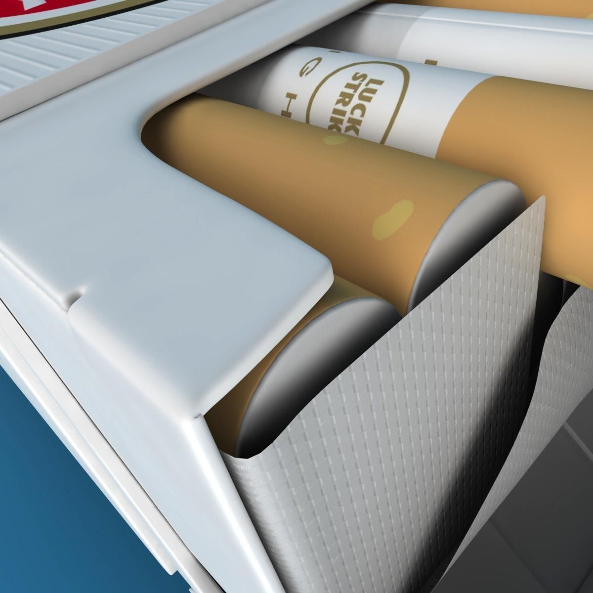 Realistic Cigarettes Pack - RIGGED 3D model_9