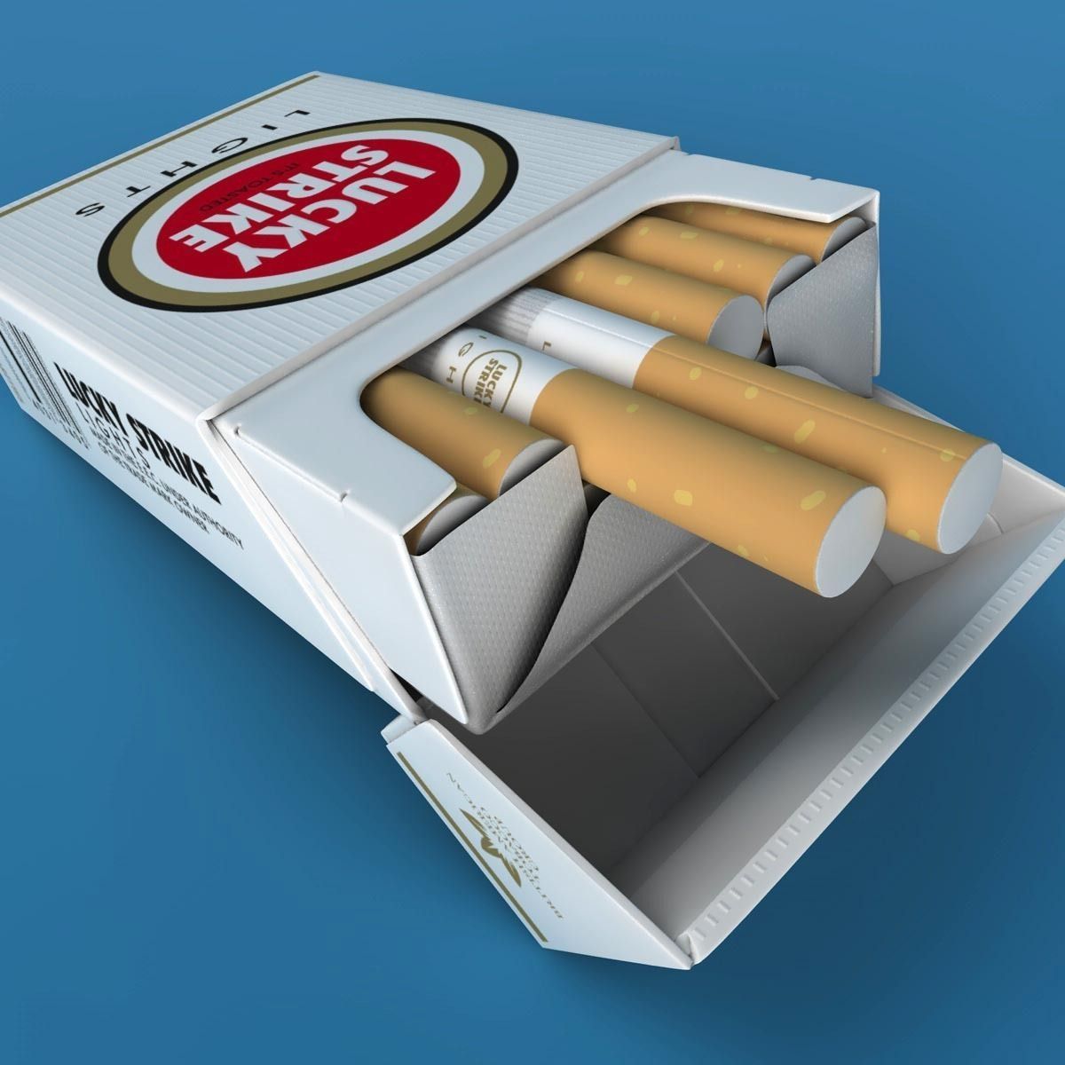 Realistic Cigarettes Pack - RIGGED 3D model_10