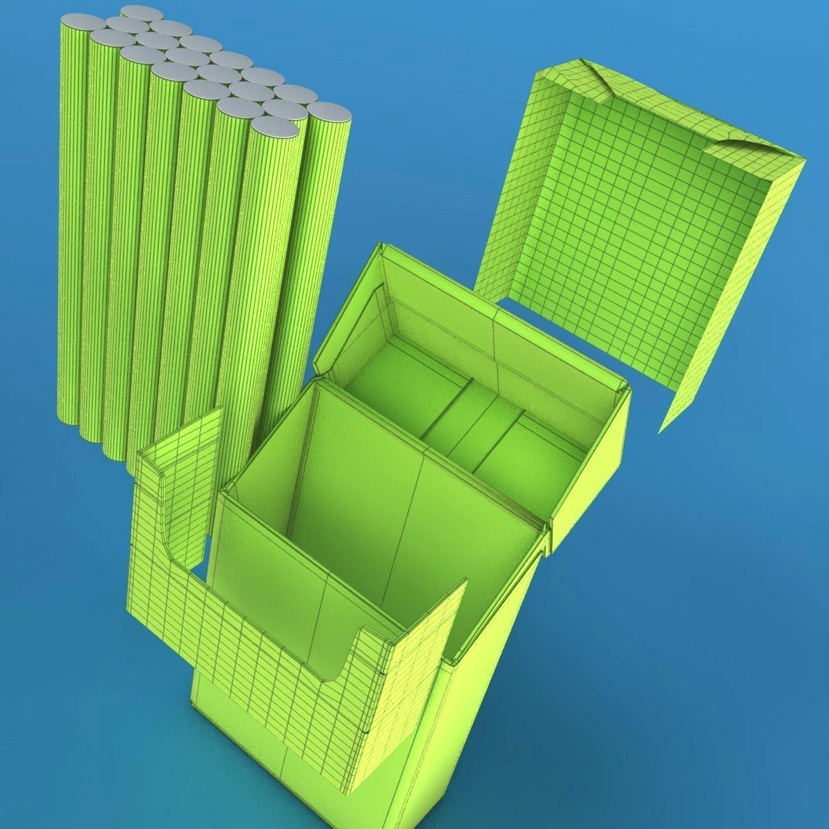 Realistic Cigarettes Pack - RIGGED 3D model_18