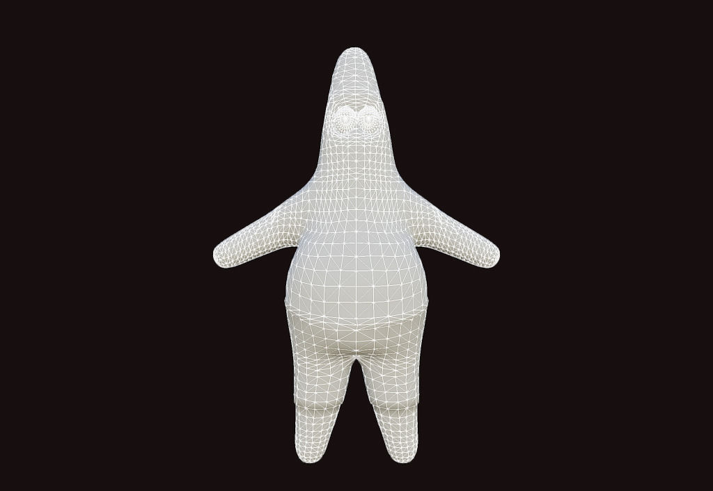 Patrick spongebob squarepants character Low-poly 3D model_3